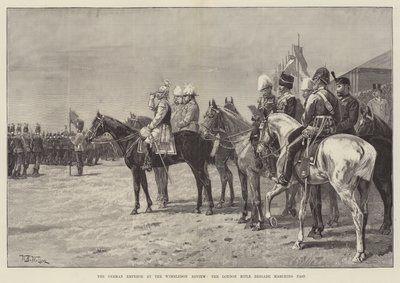 The German Emperor at the Wimbledon Review, the London Rifle Brigade marching past by William Barnes Wollen